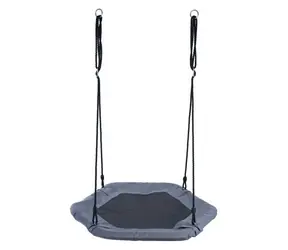 ECOTOYS Sechseckschaukel Storchennest Grau (Durchmesser 92 cm)