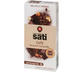Les Cafés Sati Cacao Haselnuss Nespresso 10 Stück