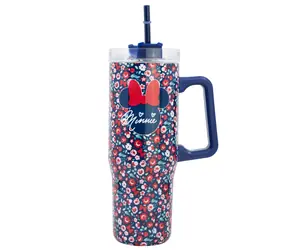 STOR Minnie Edelstahl-Thermosbecher mit Strohhalm 940ml