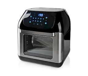 Nedis KAAFO300EBK schwarz / Heißluftfritteuse / 1500 W / 12 l / Timer: 60 min / 9 Programme 