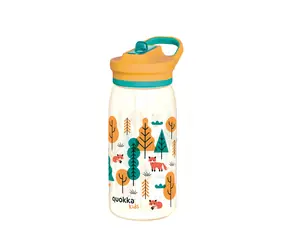 Quokka Plastikflasche mit Trinkhalm Glow Kids Forest 580 ml
