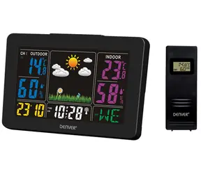 Denver WS-540 schwarz / Wetterstation / Temperatur- und Feuchtigkeitsmessung