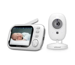 Eldonex EBM-1010-WH weiß / Video-Babyphone / Reichweite 300 m / Display 3,5"