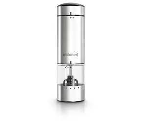Eldonex PepperSpin silber / elektrische Salz- und Pfeffermühle