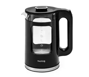 Huslog Wasserkocher Glas-Kunststoff schwarz / 2200W / 1,7 L 