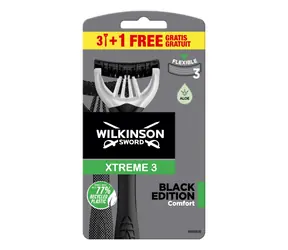 Wilkinson Xtreme3 Black Edition Comfort Einwegrasierer für Männer 3+1Stk