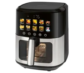 ProfiCook FR 1286 H schwarz / Heißluftfritteuse / 1700W / 6,5 l / 9 Programme