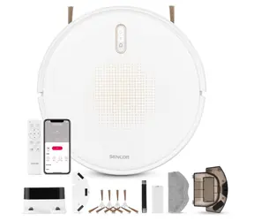 Sencor SRV 4150WH weiß / Roboterstaubsauger / Saugen & Wischen / 25W / 65dB / 2600 mAh