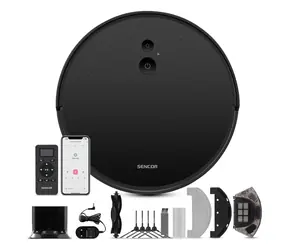 Sencor SRV 6450BK schwarz / Roboterstaubsauger / Saugen & Wischen / 26W / 60dB / 2600 mAh