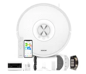 Sencor SRV 9350WH weiß / Roboterstaubsauger / Saugen & Wischen / 50W / 65dB / 5000mAh