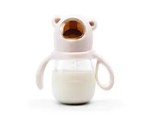 Kidnort Jordbaer Babyflasche 240ml 6m+ beige