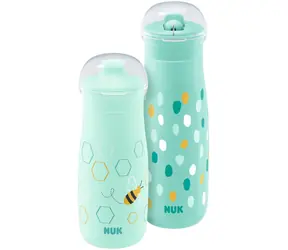 NUK Trinkflaschen-Set / 300-450 ml / ab 9 Monaten / grün