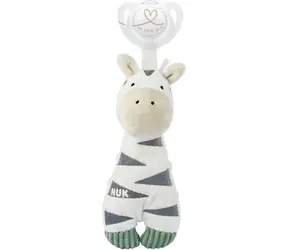 NUK Plüsch-Schnullerhalter ZEBRA / 0+