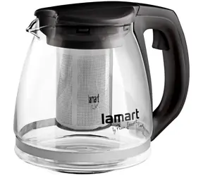 Lamart Verre Teekanne 1,1l schwarz / Glas