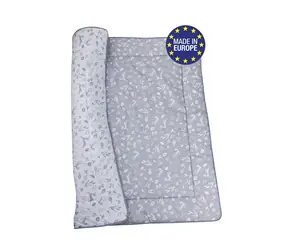 Bomimi PLAY Decke 120x120, Baumwolle, doppelseitig Waldtiere, grau