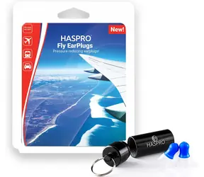 Haspro Reise-Ohrstöpsel für Flugzeugreisen, 1 Paar / 2 Stück