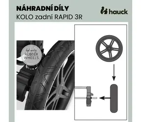 Hauck HINTERRAD Rapid 3 SCHWARZ