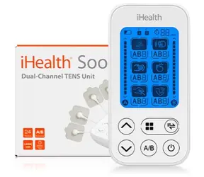 iHealth Soothe TENS Dual-Elektrostimulator mit Zubehör / 24 Modi / 15 Intensitätsstufen / 4X AAA