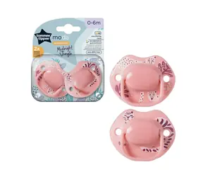 Tommee Tippee CTN Moda Silikon-Schnuller, 0-6 Monate, 2 Stück - verschiedene Farben