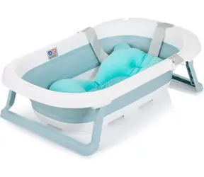CHIPOLINO Faltbare Badewanne Isla mit Badematte Blau