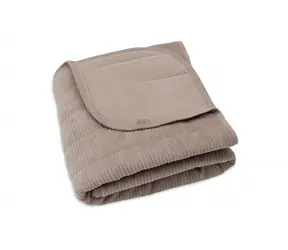 Jollein Decke 75x100 cm Samtrippen Milchkaffee