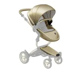 Ausgepackt - Mima Xari Kinderwagensitz mit Babywanne Champagner / von Geburt an bis 17 kg / ausgepackt