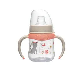 NIP Trinklernbecher PP 150 ml Katze/rosa / ab 6 Monaten