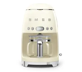 SMEG Kaffeemaschine im Retro-Stil der 50er Jahre, beige / Filterkaffeemaschine / 1050 W / 1,4 l / bis zu 4 Tassen