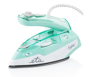 ETA Sophia ETA127190000 weiß-grün / Reisebügeleisen / 1100 W / 80 ml / 1,9 m