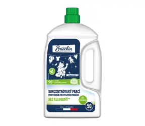 Briochin Konzentriertes Waschmittel für empfindliche Haut, 50 Dosen, 2,27 l / Allergenfrei / Duftstofffrei