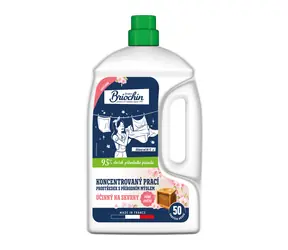 Briochin Konzentriertes Waschmittel mit natürlicher Seife, Blumenduft, 50 Dosen, 2,27 l / Wirksam gegen Flecken;