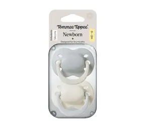 Tommee Tippee Silikon-Schnuller für Neugeborene (0-2 Monate), Mädchen, 2 Stück - verschiedene Farben 