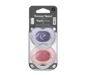 Tommee Tippee Night Silikon-Schnuller 6-18 Monate, 2 Stück - verschiedene Farben