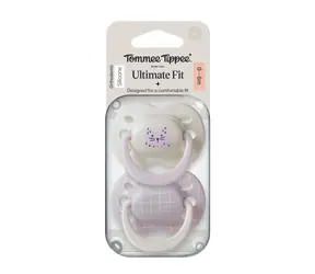 Tommee Tippee Ultimate Fit DECO Silikonschnuller 0-6 Monate Mädchen 2 Stück - verschiedene Farben 