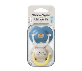 Tommee Tippee Ultimate Fit DECO Silikonschnuller 18-36 Monate Junge 2 Stück - verschiedene Farben 