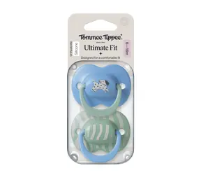 Tommee Tippee Ultimate Fit DECO Silikonschnuller 6-18 Monate Junge 2 Stück - verschiedene Farben 