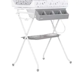 CHIPOLINO Badewanne mit Wickelauflage und Ständer Aqua Giraffe