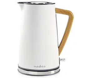 Beschädigte Verpackung - Nedis KAWK510EWT weißer Wasserkocher / 2200 W / 1,7 l / Edelstahl