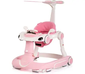 CHIPOLINO Interaktiver Lauflernwagen 5-in-1, Rosa / bis 12 kg / ab 6 Monaten