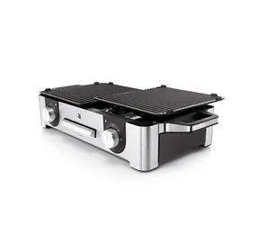 WMF Lono MASTER GRILL 04.1528.0011 silber / Tischgrill / 2400 W / Grillfläche 28 x 50 cm