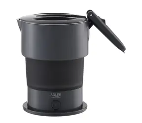 Adler AD 1377 grau / Reisewasserkocher / 600 W / 0,6 l / Silikon