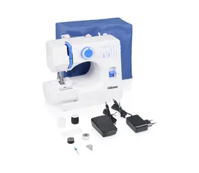 Tristar SM-6003 weiß-blau / Nähmaschine / 14 verschiedene Nähprogramme