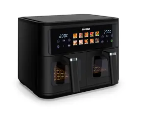 Tristar FR-9075 schwarz / Doppel-Heißluftfritteuse / 2500 W / 2 x 4,5 l / 60 °C - 200 °C / 10 Programme