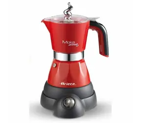 Ausgepackt - Ariete 1358 Moka Aroma rot / elektrische Mokkakanne / 400 W / 2 | 4 Tassen / ausgepackt