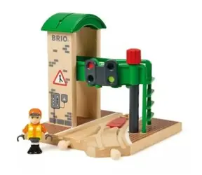 Brio Signalstation mit Schalter (33674) / 1x Signalstation / 1x bewegliche Figur / ab 3 Jahren