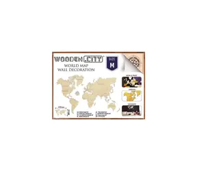 Wooden City 3D Puzzle Weltkarte M / 31 Teile / ab 14 Jahren