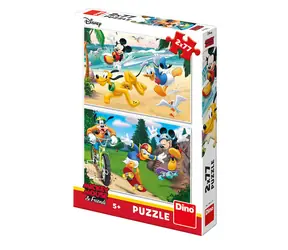 Dino Mickey beim Sport / 2x 77 Teile / ab 5 Jahren