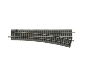 Piko 55421 Weiche WR einzeln (G239|R9) rechts mit Boden / Maßstab: H0 (1:87) / Winkel: 15° / ab 14 Jahren 
