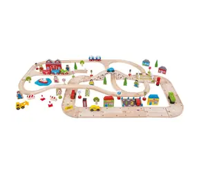 Bigjigs Rail Bahngleis und Autogleis / 108 Teile / ab 3 Jahren