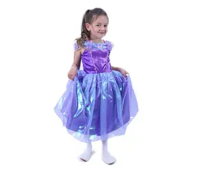Rappa Kinder Prinzessinnenkostüm (M) lila / 6-8 Jahre (116-128 cm)